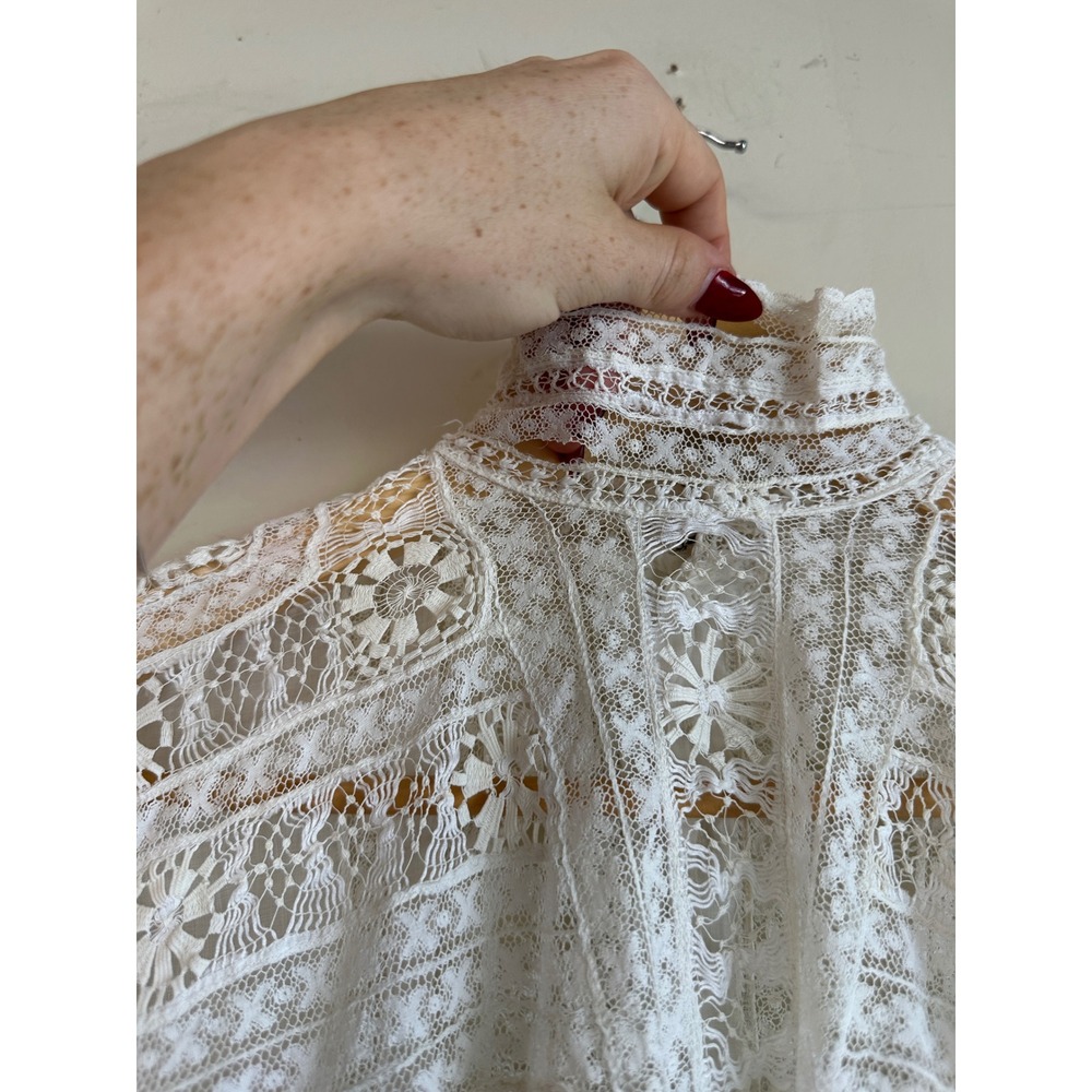 Antique Edwardian cotton lace blouse - Picture 9 of 12